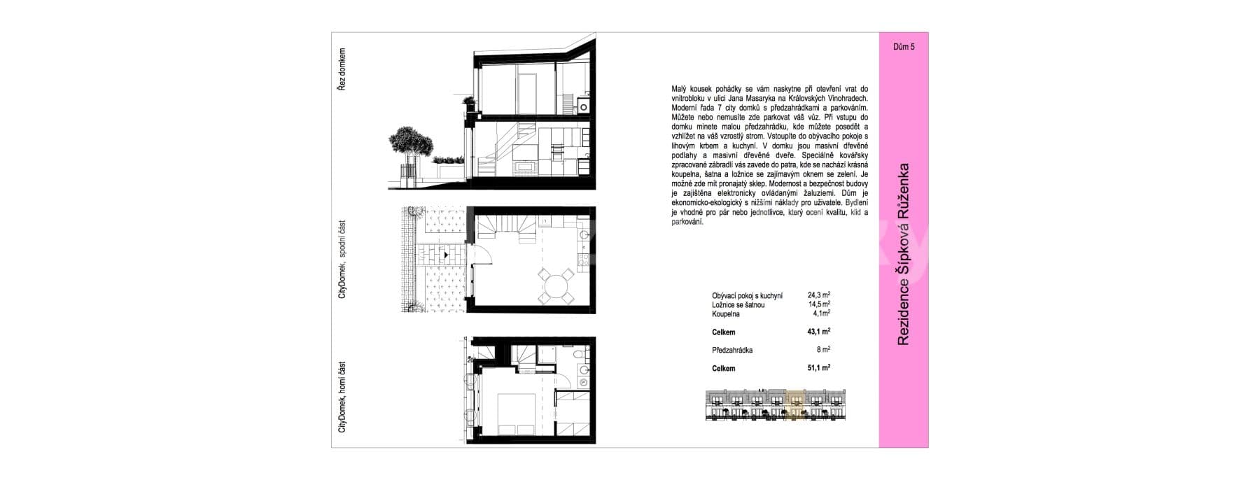 1 bedroom with open-plan kitchen flat to rent, 44 m², Jana Masaryka, Prague, Prague 1 bedroom with open-plan kitchen flat to rent, 44 m², Jana Masaryka, Prague, Prague