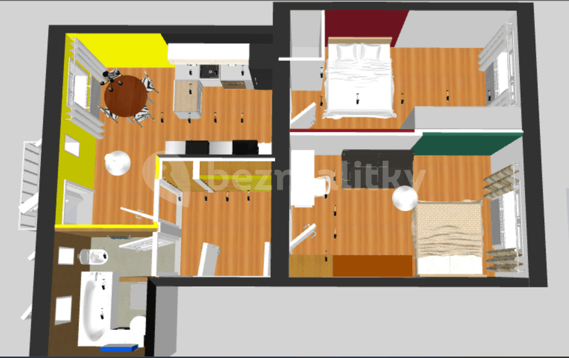 2 bedroom with open-plan kitchen flat to rent, 66 m², Haškova, Prague, Prague 2 bedroom with open-plan kitchen flat to rent, 66 m², Haškova, Prague, Prague