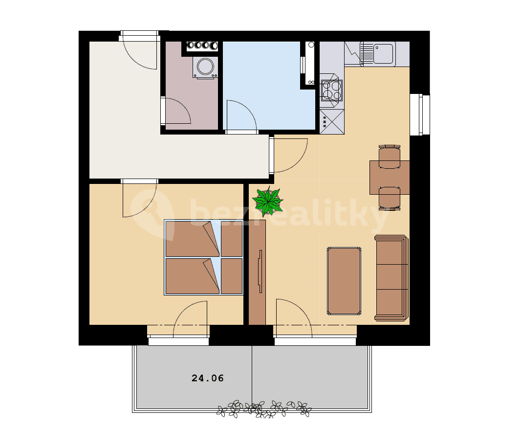 1 bedroom with open-plan kitchen flat to rent, 52 m², Zámečnická, Nymburk, Středočeský Region 1 bedroom with open-plan kitchen flat to rent, 52 m², Zámečnická, Nymburk, Středočeský Region