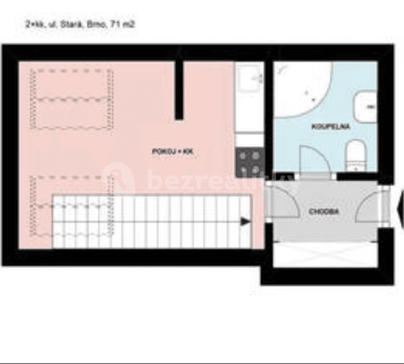 1 bedroom with open-plan kitchen flat to rent, 71 m², Stará, Brno, Jihomoravský Region 1 bedroom with open-plan kitchen flat to rent, 71 m², Stará, Brno, Jihomoravský Region