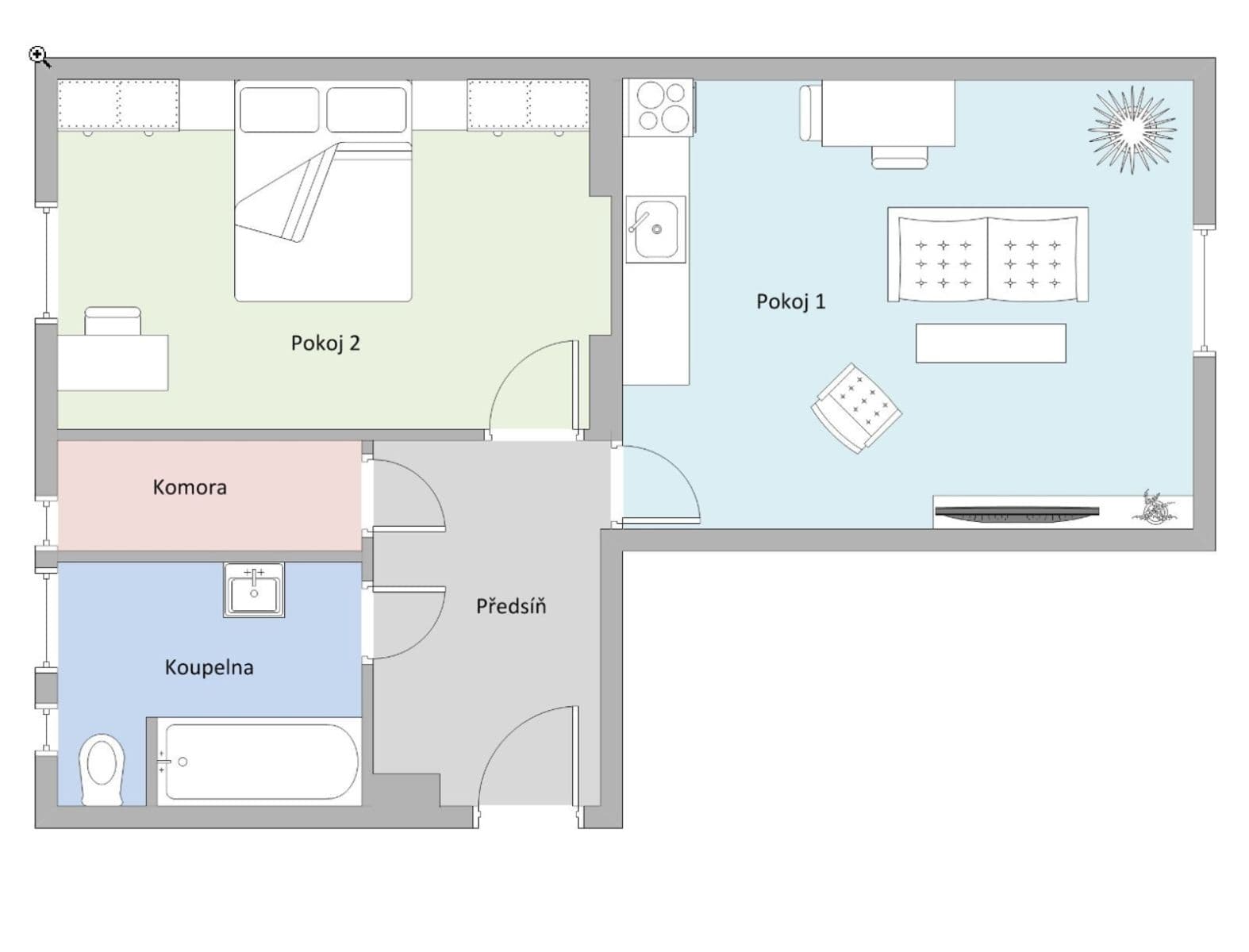 1 bedroom with open-plan kitchen flat to rent, 46 m², Nadační, Ostrava, Moravskoslezský Region 1 bedroom with open-plan kitchen flat to rent, 46 m², Nadační, Ostrava, Moravskoslezský Region