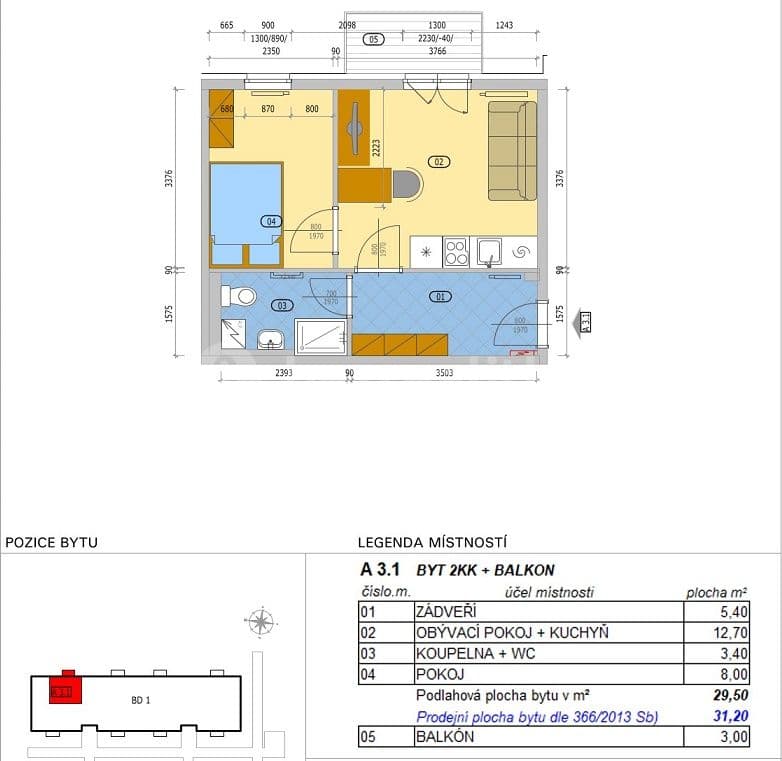 1 bedroom with open-plan kitchen flat to rent, 35 m², Nádražní, Hrochův Týnec, Pardubický Region 1 bedroom with open-plan kitchen flat to rent, 35 m², Nádražní, Hrochův Týnec, Pardubický Region