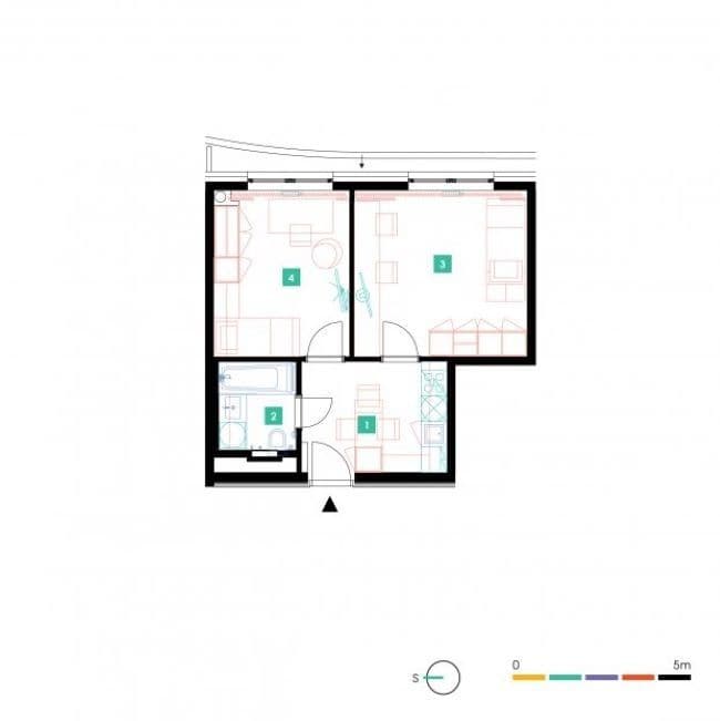2 bedroom flat to rent, 41 m², Mukařovského, Prague, Prague 2 bedroom flat to rent, 41 m², Mukařovského, Prague, Prague