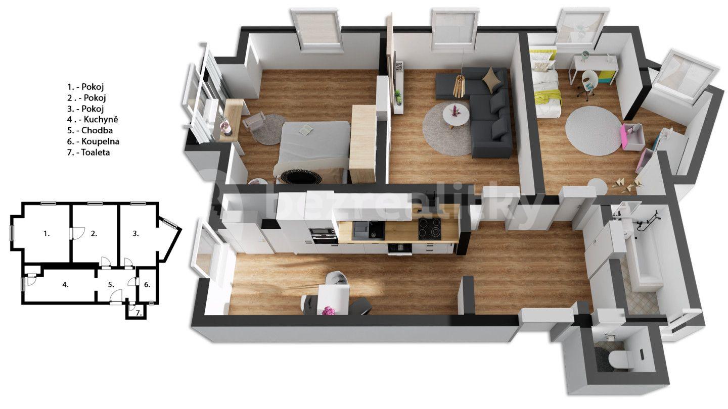 3 bedroom flat for sale, 77 m², Peroutkova, Prague, Prague