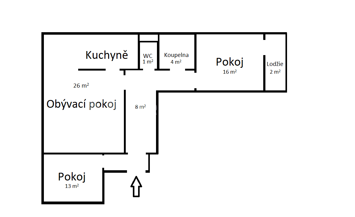 2 bedroom with open-plan kitchen flat to rent, 68 m², Prosluněná, Prague, Prague 2 bedroom with open-plan kitchen flat to rent, 68 m², Prosluněná, Prague, Prague
