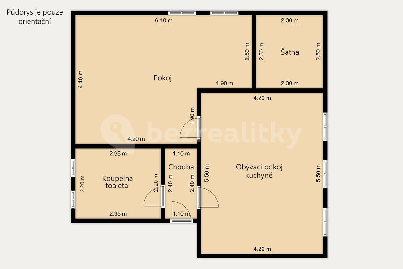 1 bedroom with open-plan kitchen flat for sale, 62 m², Kout na Šumavě, Plzeňský Region