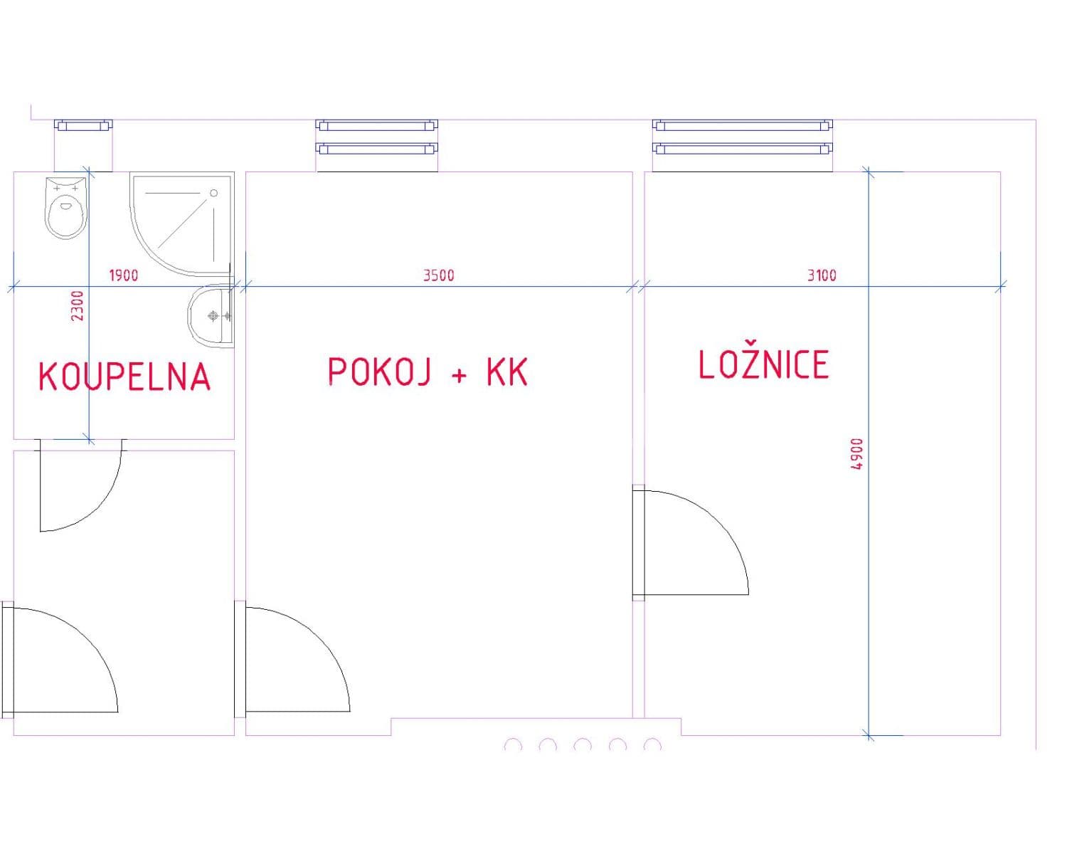 1 bedroom with open-plan kitchen flat to rent, 44 m², Pastrnkova, Brno, Jihomoravský Region 1 bedroom with open-plan kitchen flat to rent, 44 m², Pastrnkova, Brno, Jihomoravský Region