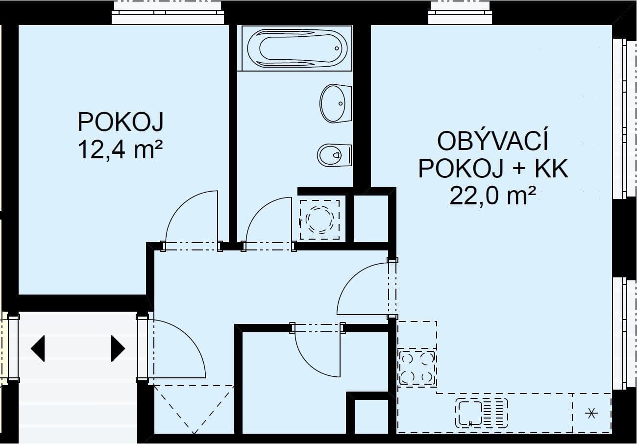 1 bedroom with open-plan kitchen flat to rent, 53 m², Jateční, Prague, Prague 1 bedroom with open-plan kitchen flat to rent, 53 m², Jateční, Prague, Prague