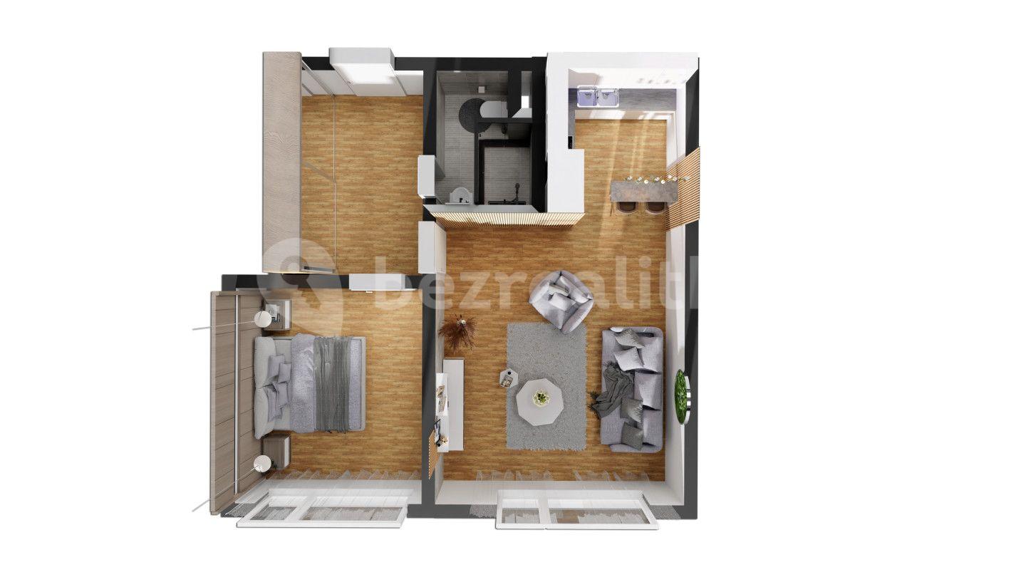1 bedroom with open-plan kitchen flat for sale, 50 m², Na okruhu, Prague, Prague