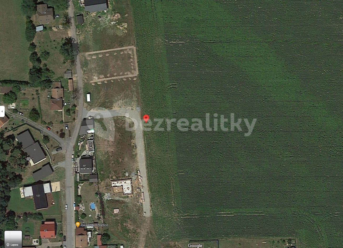 plot for sale, 972 m², Kunětice, Pardubický Region