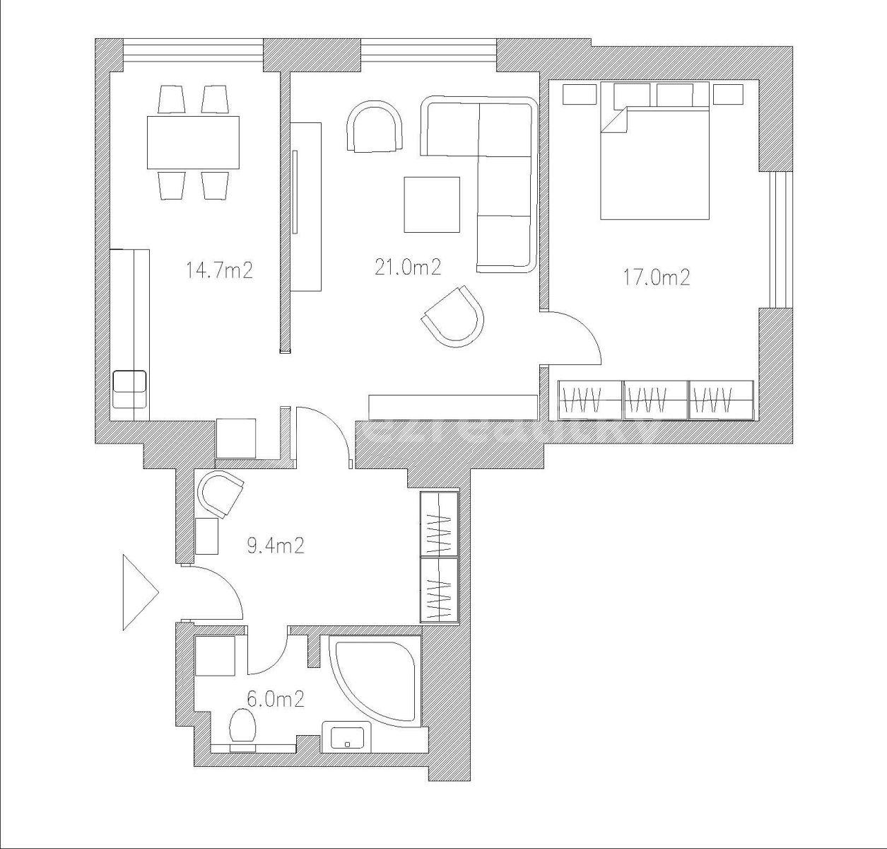 2 bedroom flat to rent, 68 m², Biskupcova, Prague, Prague