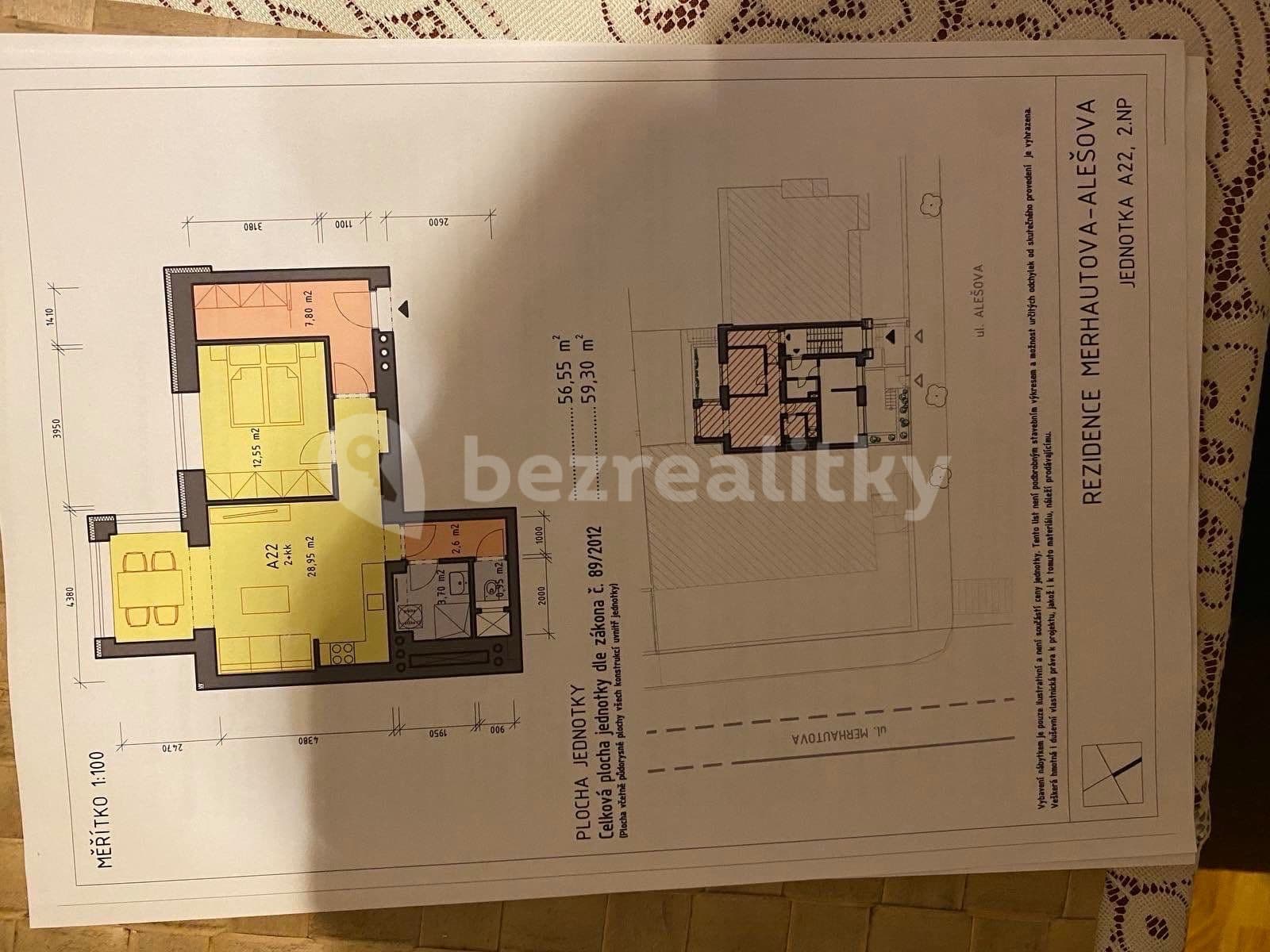 1 bedroom with open-plan kitchen flat to rent, 59 m², Alešova, Brno, Jihomoravský Region