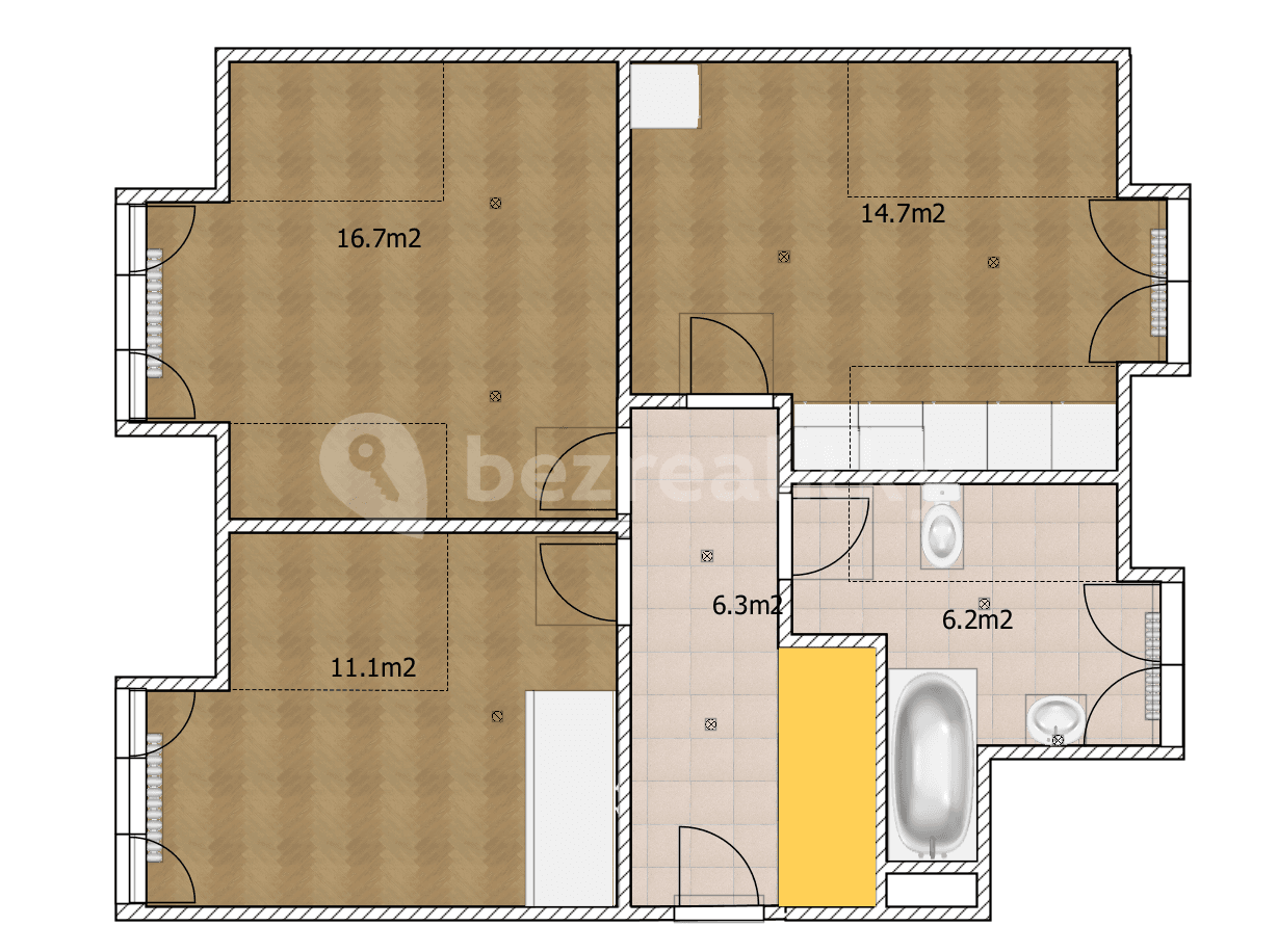 2 bedroom flat for sale, 55 m², Mydlářka, Prague, Prague