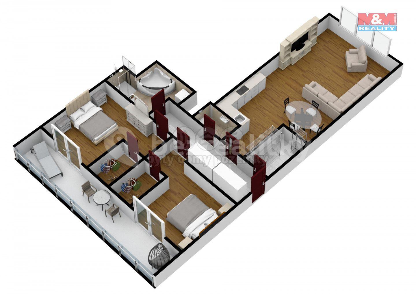 2 bedroom with open-plan kitchen flat for sale, 117 m², Mattoniho nábřeží, Karlovy Vary, Karlovarský Region