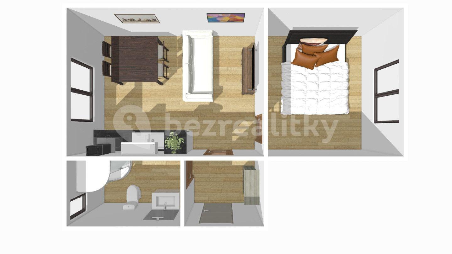 1 bedroom with open-plan kitchen flat for sale, 40 m², Mokrého, Vodňany, Jihočeský Region