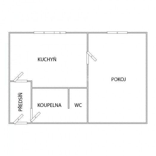 1 bedroom flat for sale, 36 m², Šeříková, Krupka, Ústecký Region