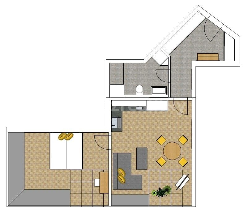 1 bedroom with open-plan kitchen flat to rent, 67 m², Na Spojce, Prague, Prague 1 bedroom with open-plan kitchen flat to rent, 67 m², Na Spojce, Prague, Prague