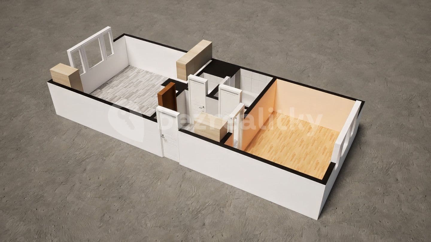 1 bedroom with open-plan kitchen flat for sale, 41 m², Sídliště, Cvikov, Liberecký Region