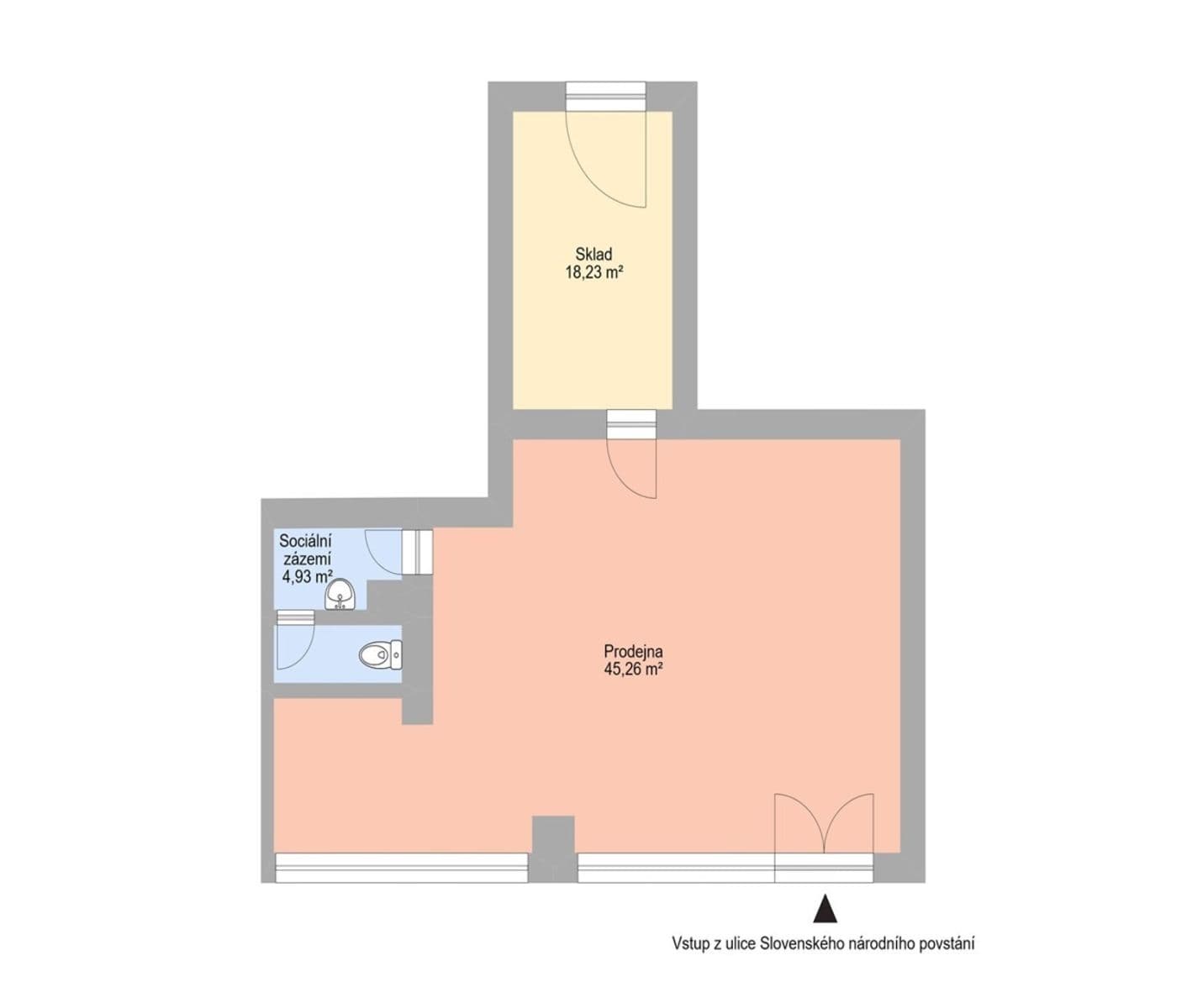 non-residential property to rent, 58 m², Slovenského národního povstání, Havířov, Moravskoslezský Region non-residential property to rent, 58 m², Slovenského národního povstání, Havířov, Moravskoslezský Region