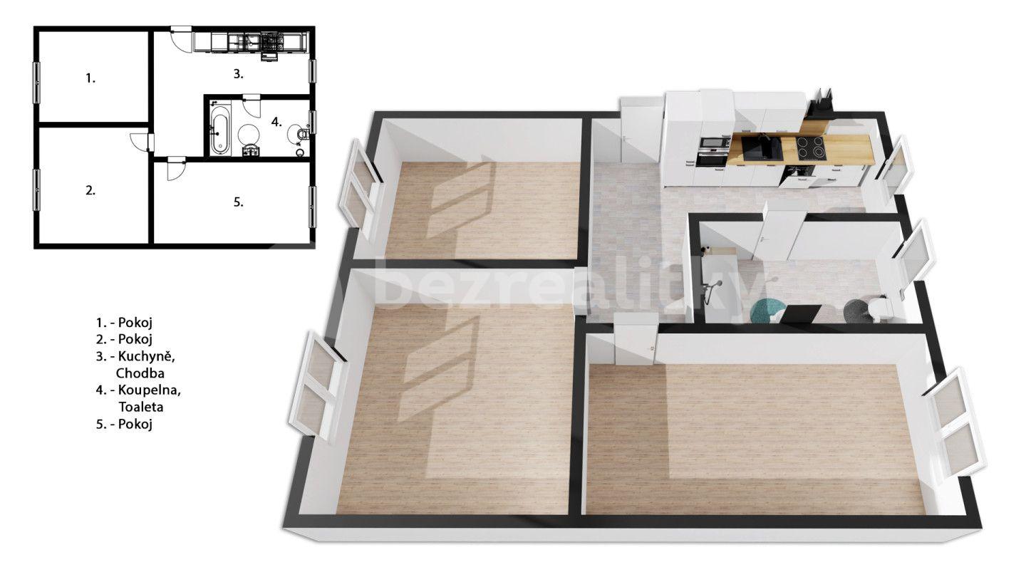 2 bedroom with open-plan kitchen flat for sale, 59 m², Třída Míru, Beroun, Středočeský Region