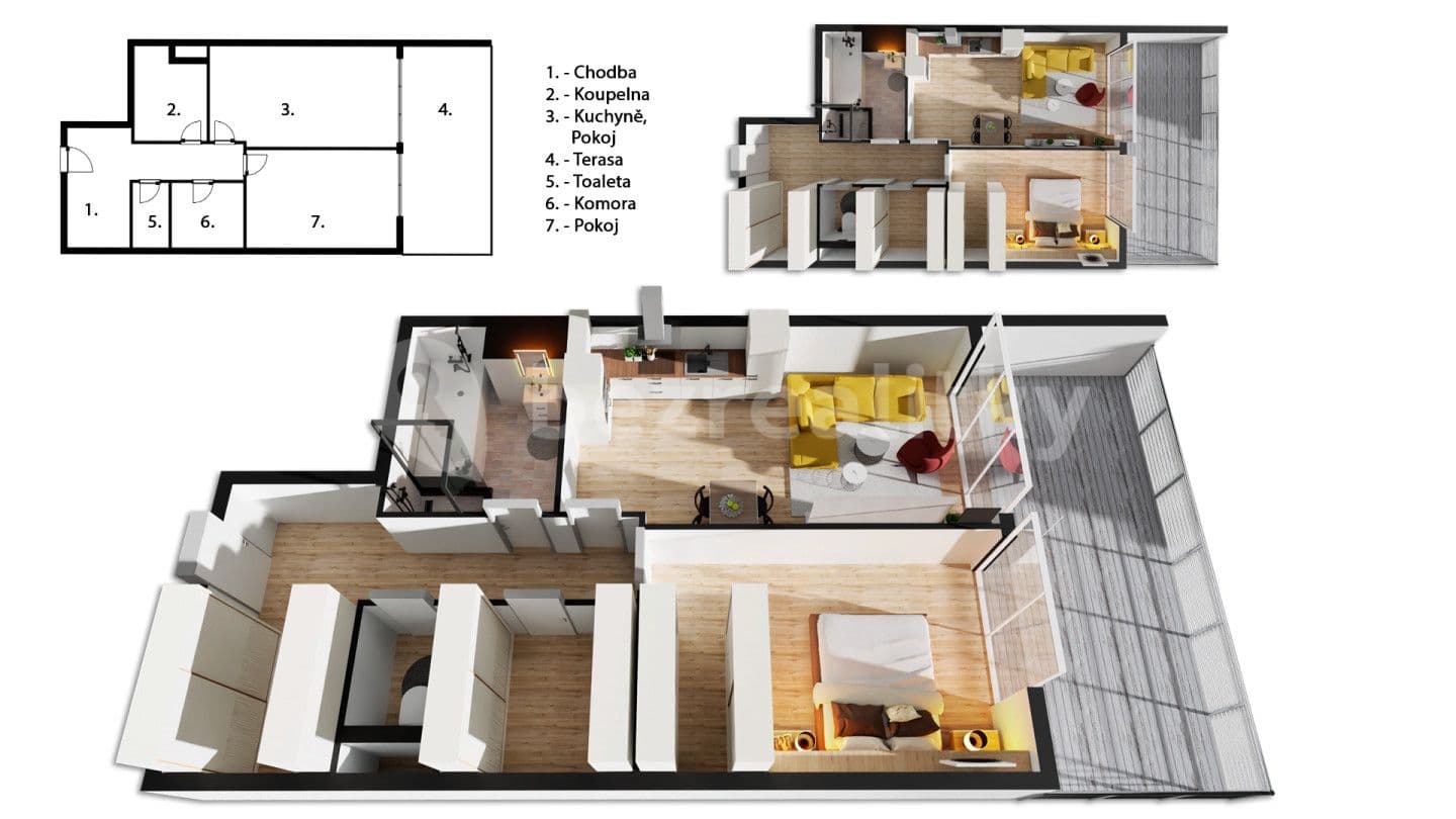 1 bedroom with open-plan kitchen flat for sale, 62 m², Plzeň, Plzeňský Region