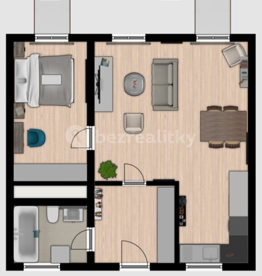 1 bedroom with open-plan kitchen flat for sale, 55 m², Říční, Svitavy, Pardubický Region