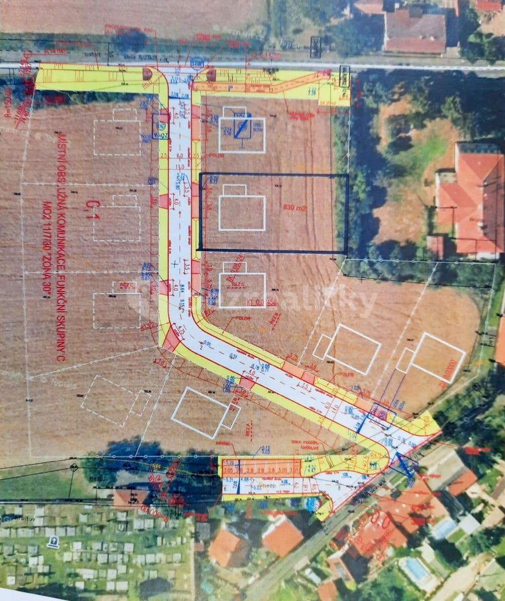 plot for sale, 830 m², Malíkovice, Středočeský Region