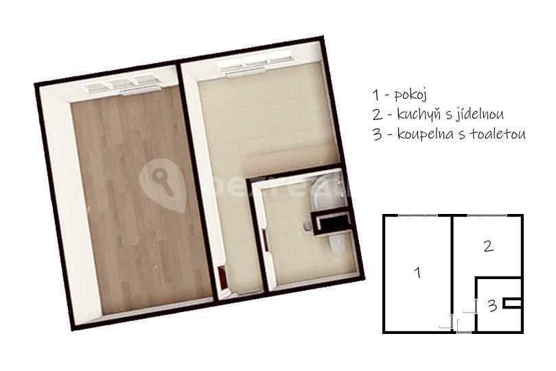 1 bedroom flat for sale, 39 m², Hutnická, Chomutov, Ústecký Region