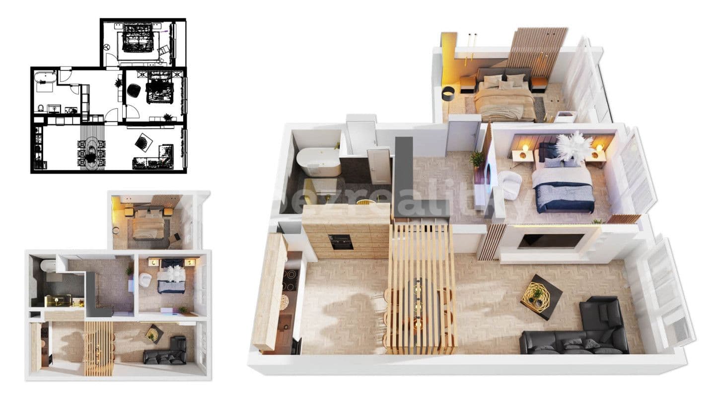 2 bedroom with open-plan kitchen flat for sale, 66 m², Janovská, Prague, Prague