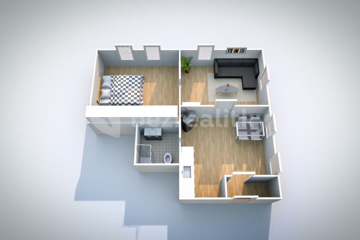 2 bedroom flat for sale, 54 m², Velké Březno, Ústecký Region