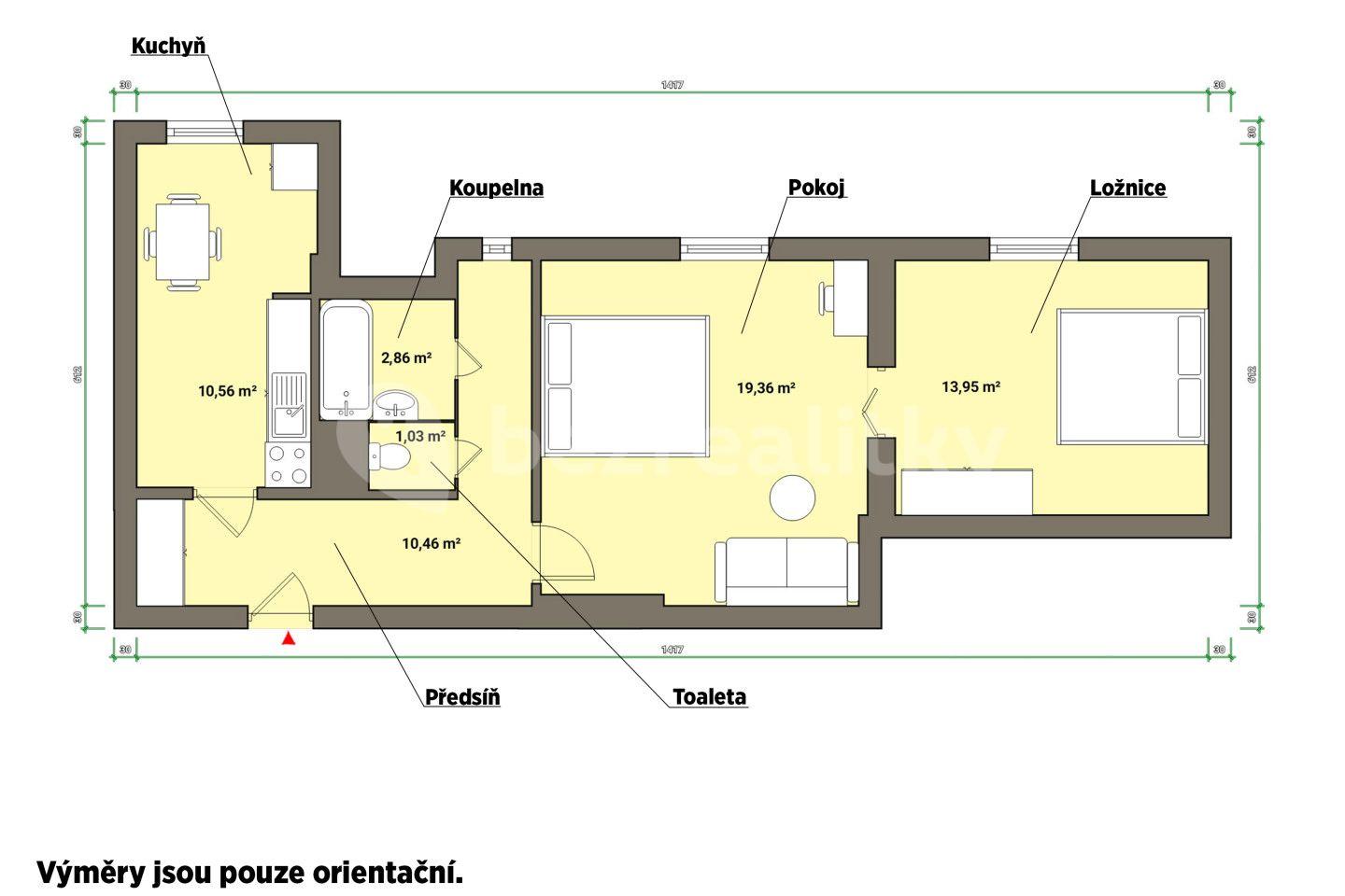 2 bedroom flat for sale, 60 m², Hlavní třída, Mariánské Lázně, Karlovarský Region
