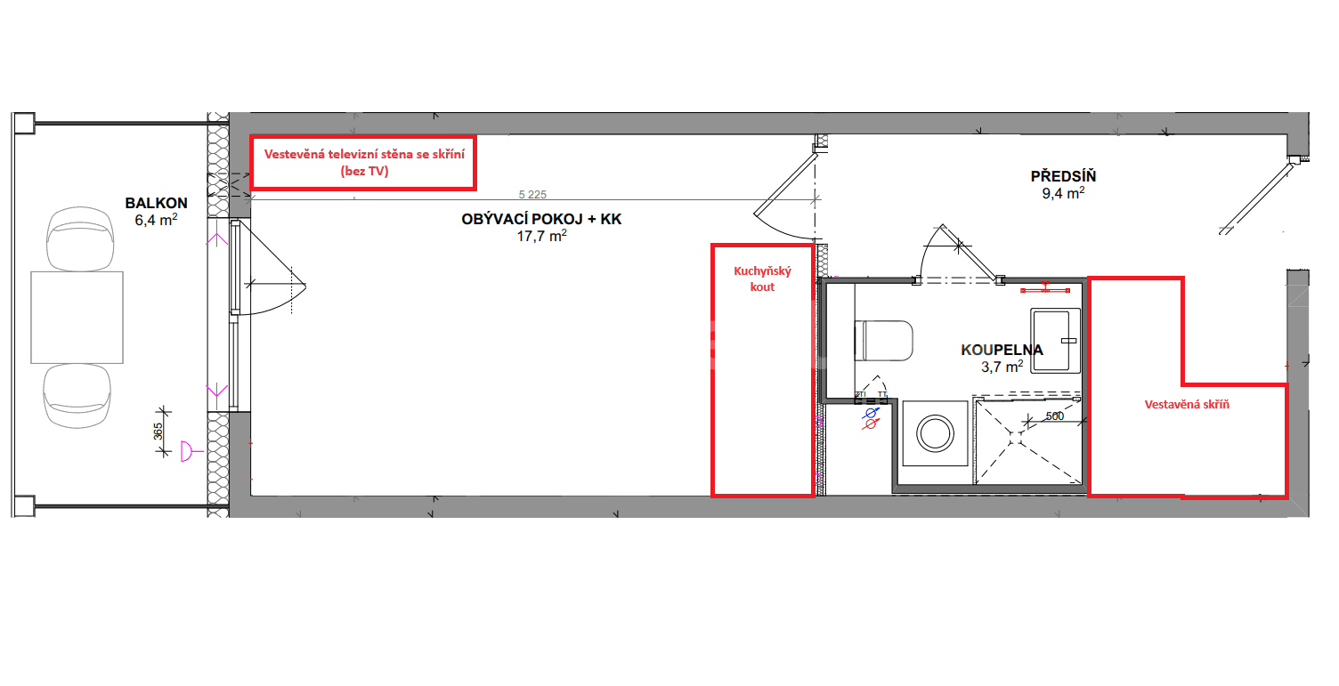 Studio flat to rent, 32 m², Milánská, Prague, Prague Studio flat to rent, 32 m², Milánská, Prague, Prague