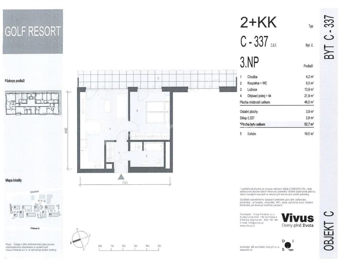 1 bedroom with open-plan kitchen flat to rent, 50 m², V Náklích, Prague, Prague 1 bedroom with open-plan kitchen flat to rent, 50 m², V Náklích, Prague, Prague