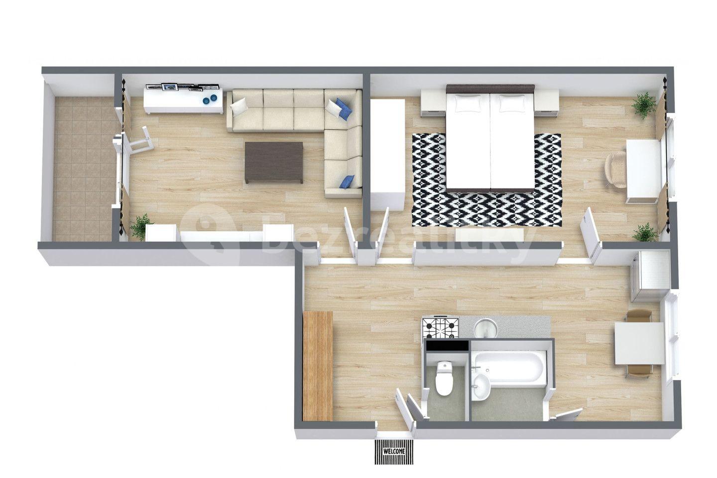 2 bedroom flat for sale, 61 m², B. Smetany, Kraslice, Karlovarský Region