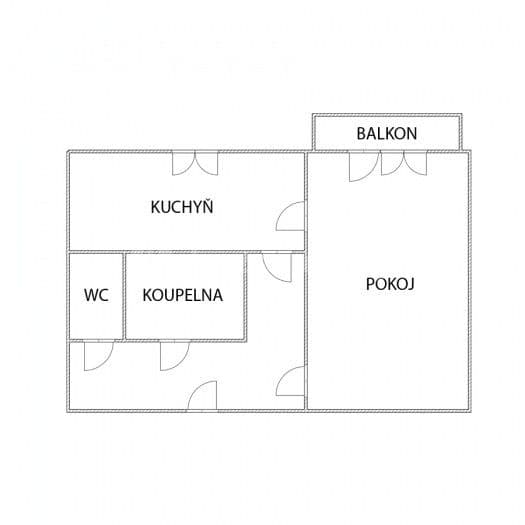 1 bedroom flat for sale, 29 m², náměstí Naděje, Vysoké Mýto, Pardubický Region