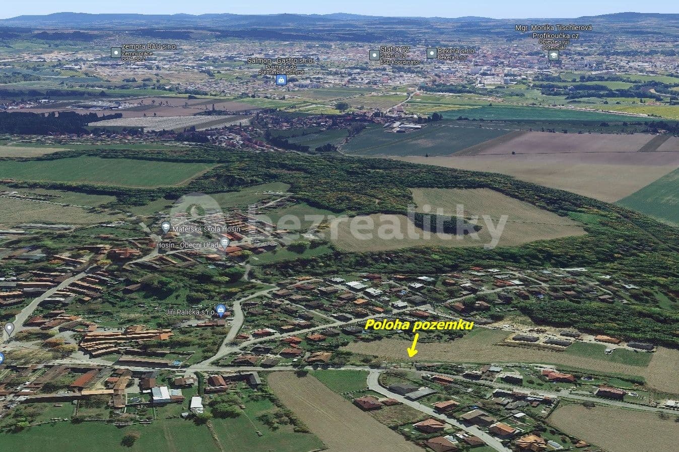 plot for sale, 844 m², Hosín, Jihočeský Region