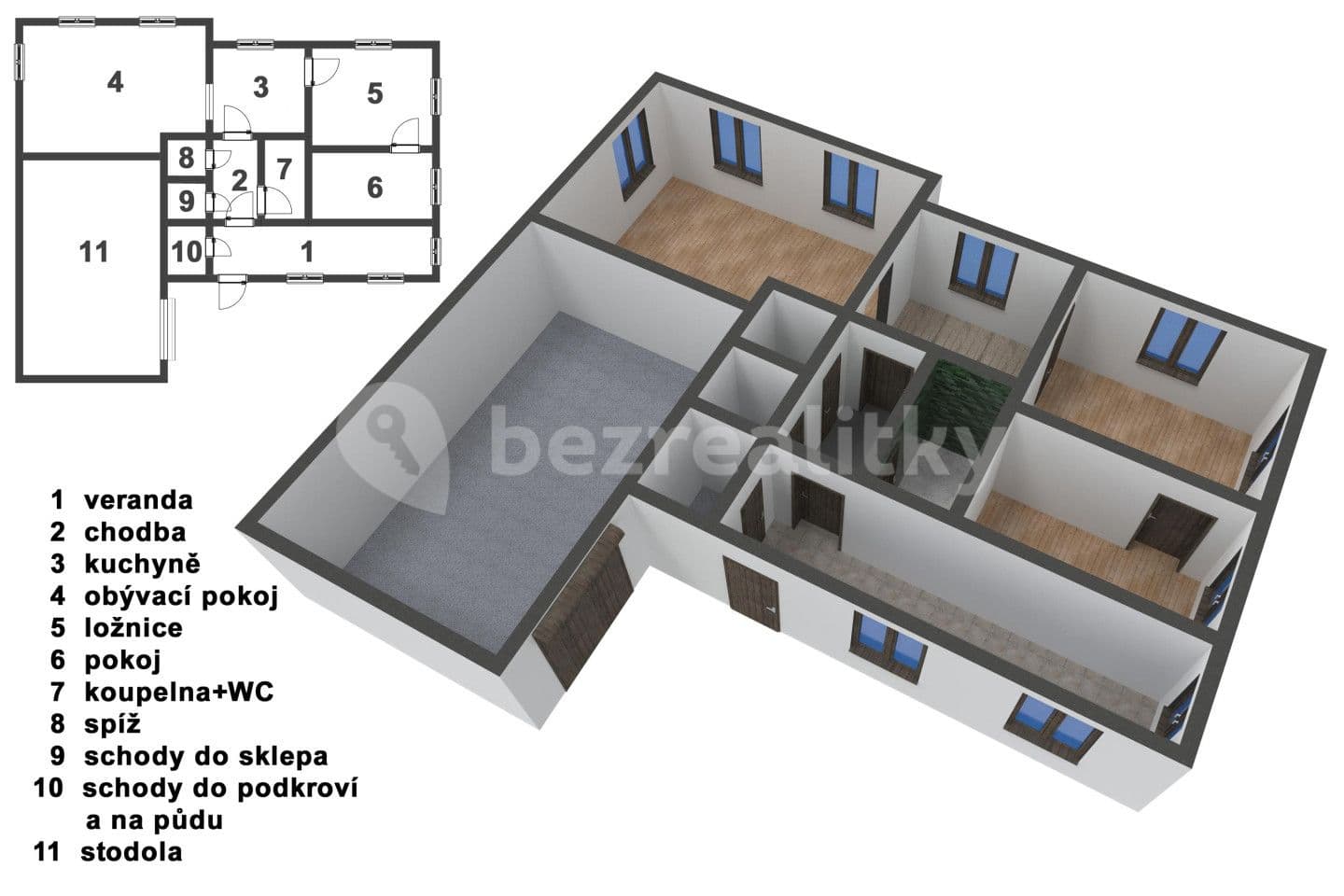 house for sale, 123 m², Důl, Vysočina Region