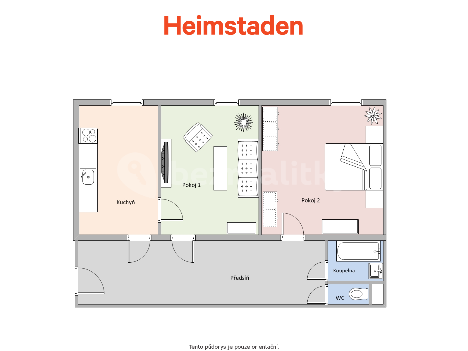2 bedroom flat to rent, 59 m², 17. listopadu, Ostrava, Moravskoslezský Region