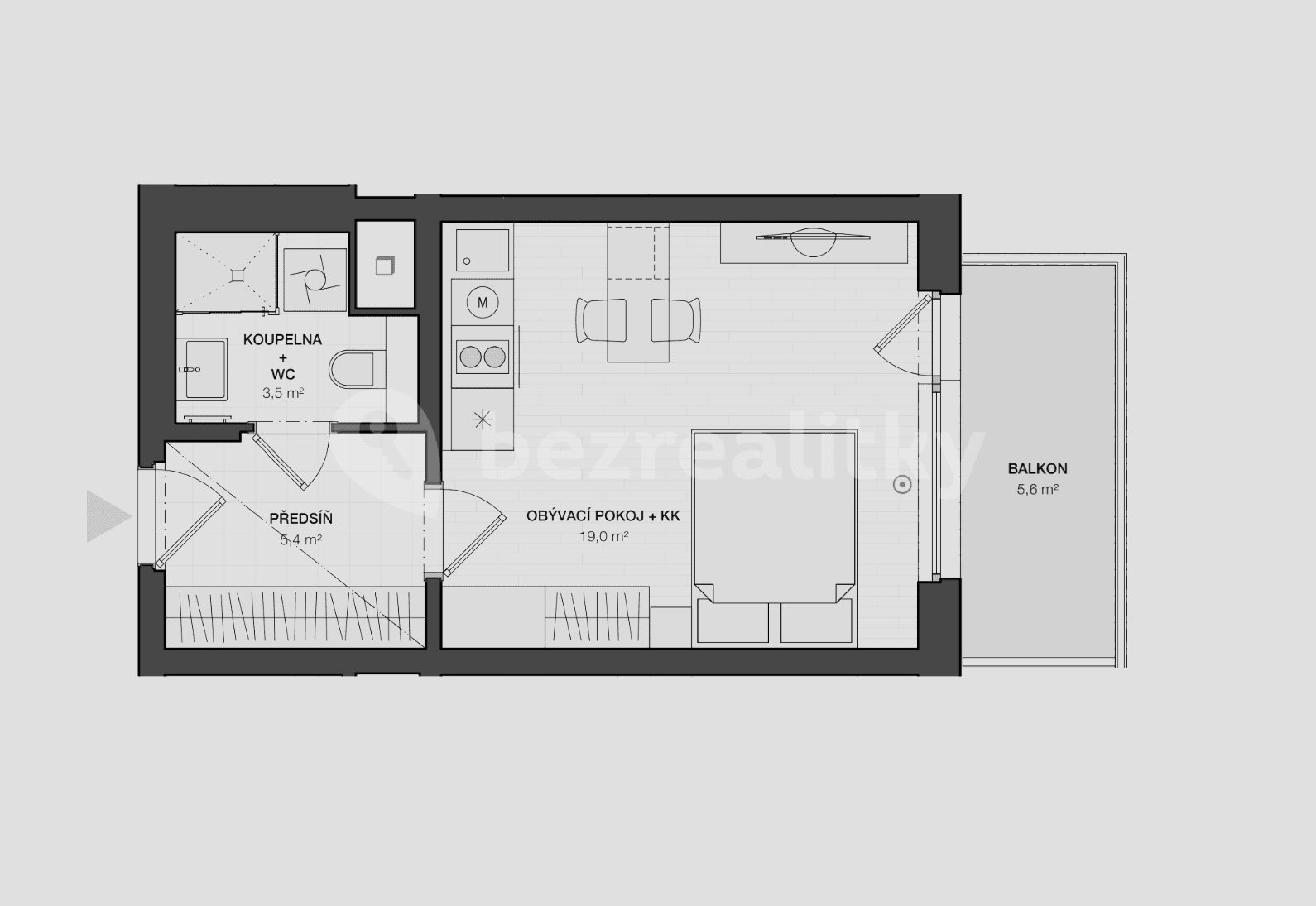Studio flat to rent, 36 m², Kolbenova, Prague, Prague