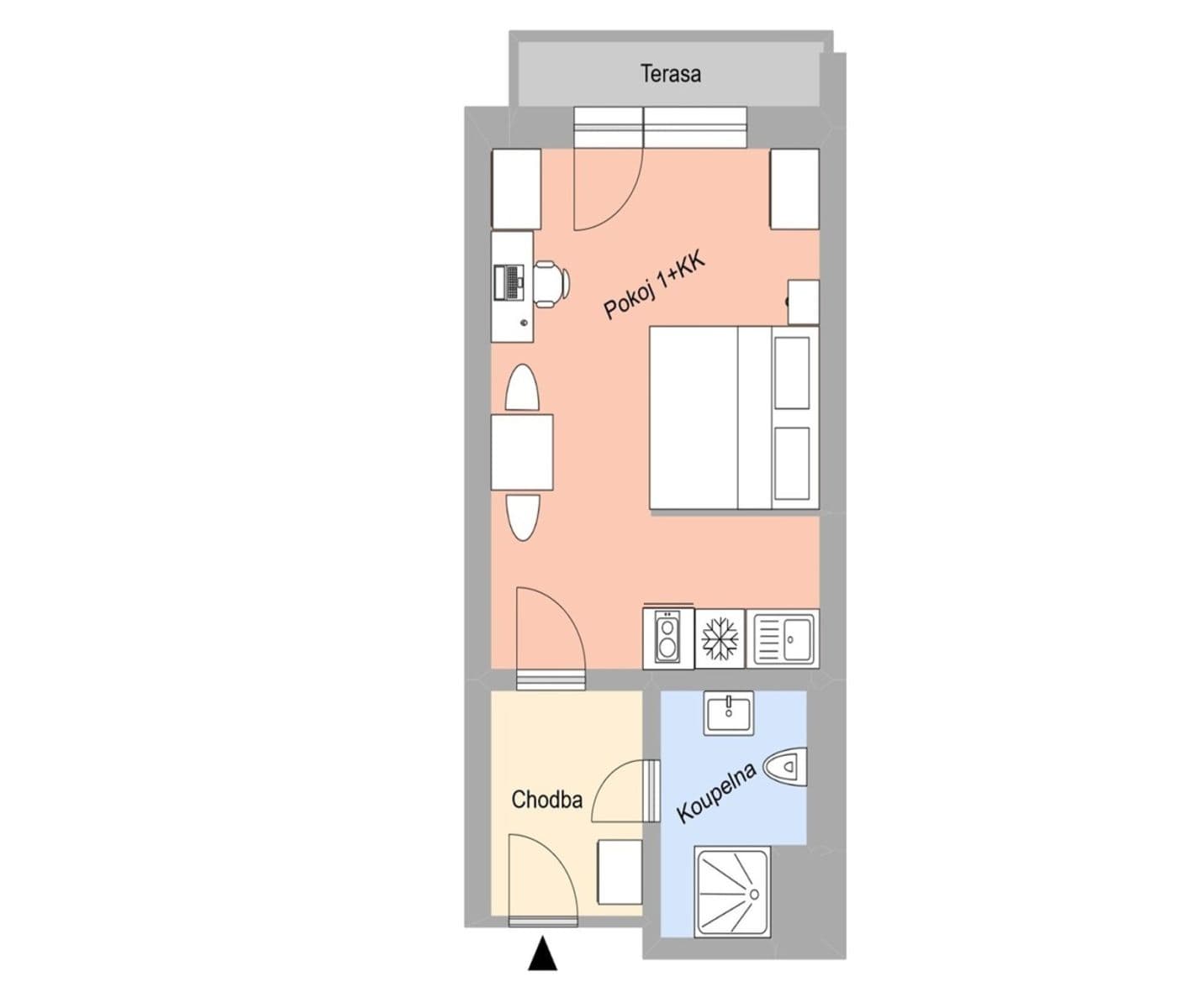 Studio flat to rent, 28 m², Magisterská, Plzeň, Plzeňský Region Studio flat to rent, 28 m², Magisterská, Plzeň, Plzeňský Region