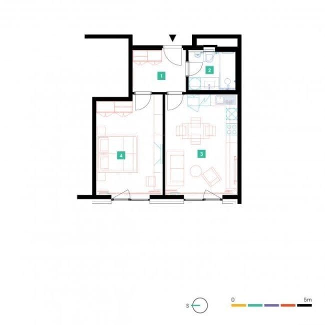 1 bedroom with open-plan kitchen flat to rent, 50 m², Mukařovského, Prague, Prague 1 bedroom with open-plan kitchen flat to rent, 50 m², Mukařovského, Prague, Prague