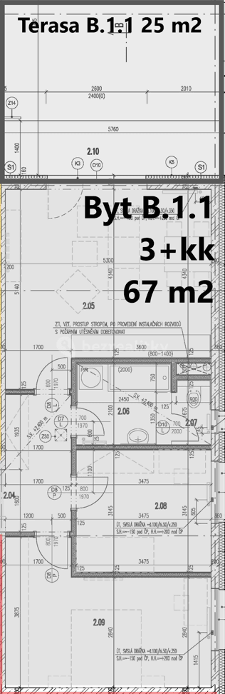 2 bedroom with open-plan kitchen flat to rent, 67 m², Novohradská, České Budějovice, Jihočeský Region