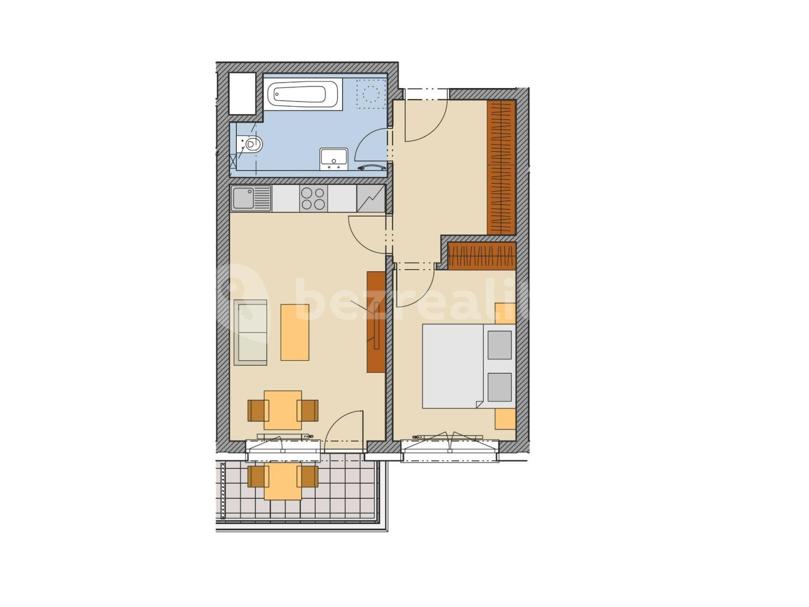 1 bedroom with open-plan kitchen flat for sale, 51 m², Svitákova, Prague, Prague