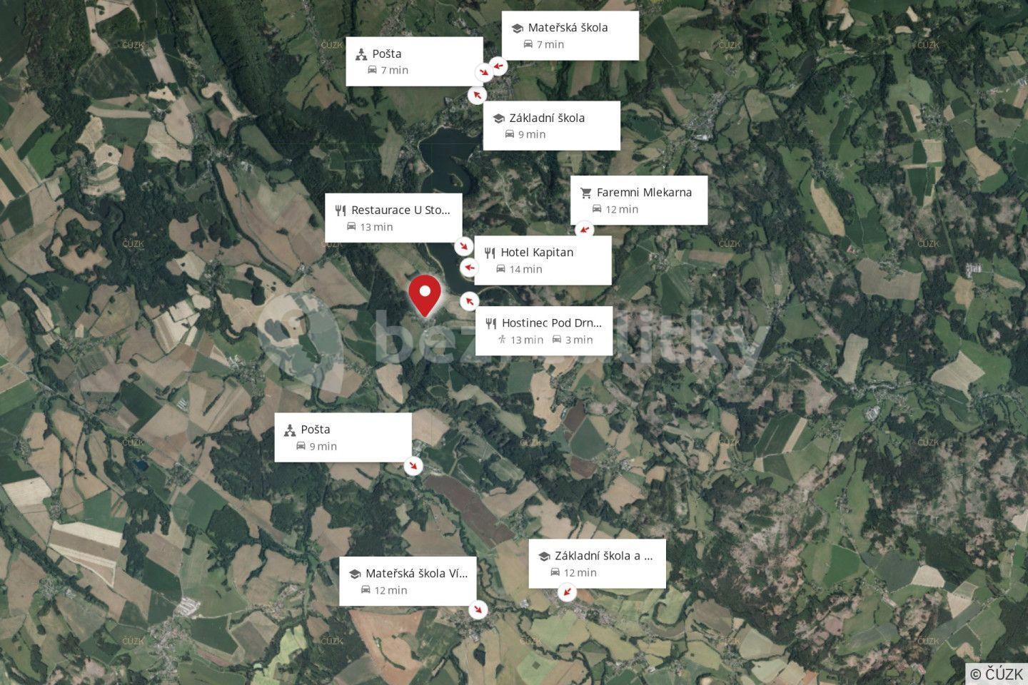 recreational property for sale, 4,061 m², Seč, Pardubický Region