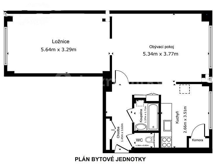 2 bedroom flat to rent, 55 m², nám. Mládežníků, Kralupy nad Vltavou, Středočeský Region
