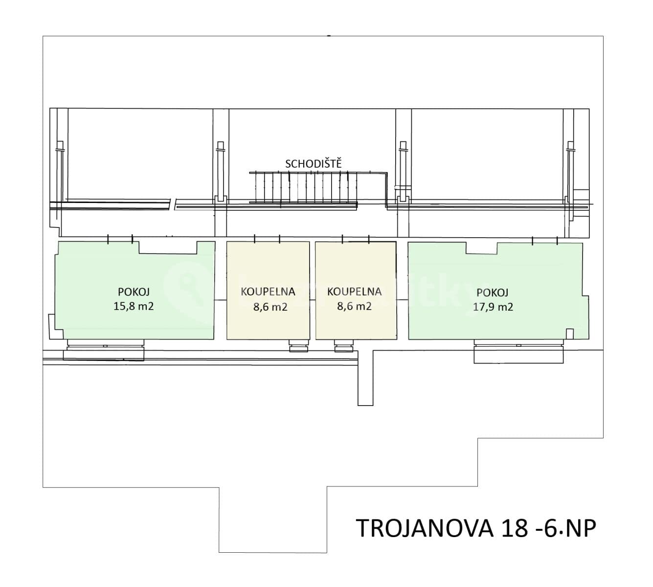 7 bedroom flat to rent, 250 m², Trojanova, Prague, Prague 7 bedroom flat to rent, 250 m², Trojanova, Prague, Prague