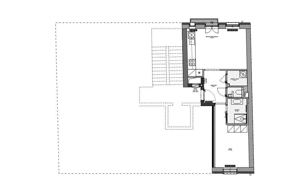 flat to rent, 47 m², Bořivojova, Prague, Prague flat to rent, 47 m², Bořivojova, Prague, Prague