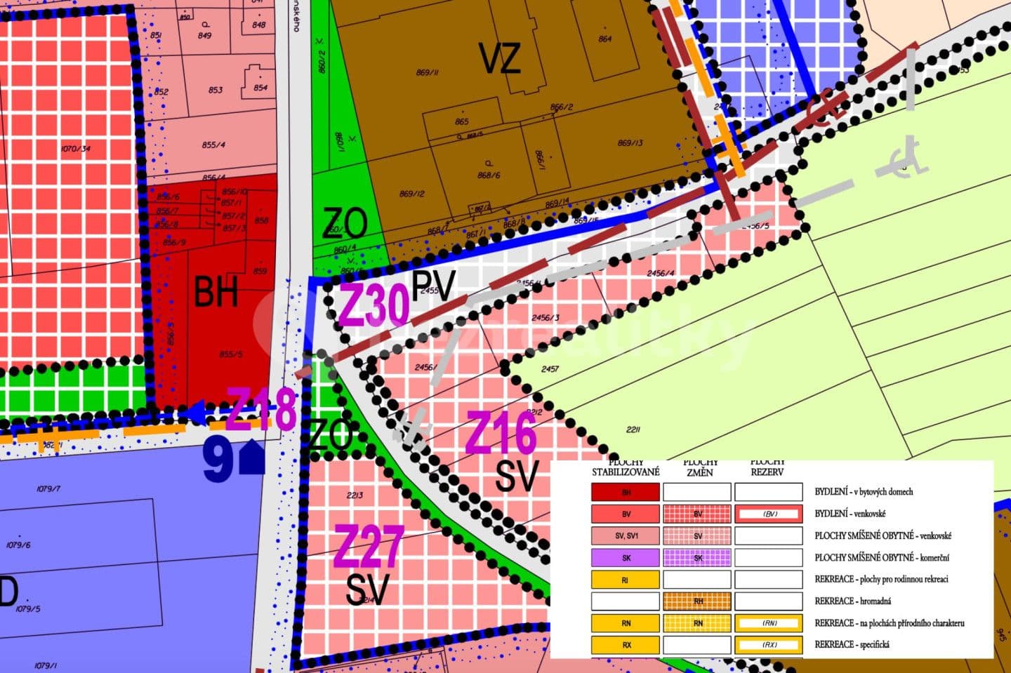 plot for sale, 732 m², Grygov, Olomoucký Region