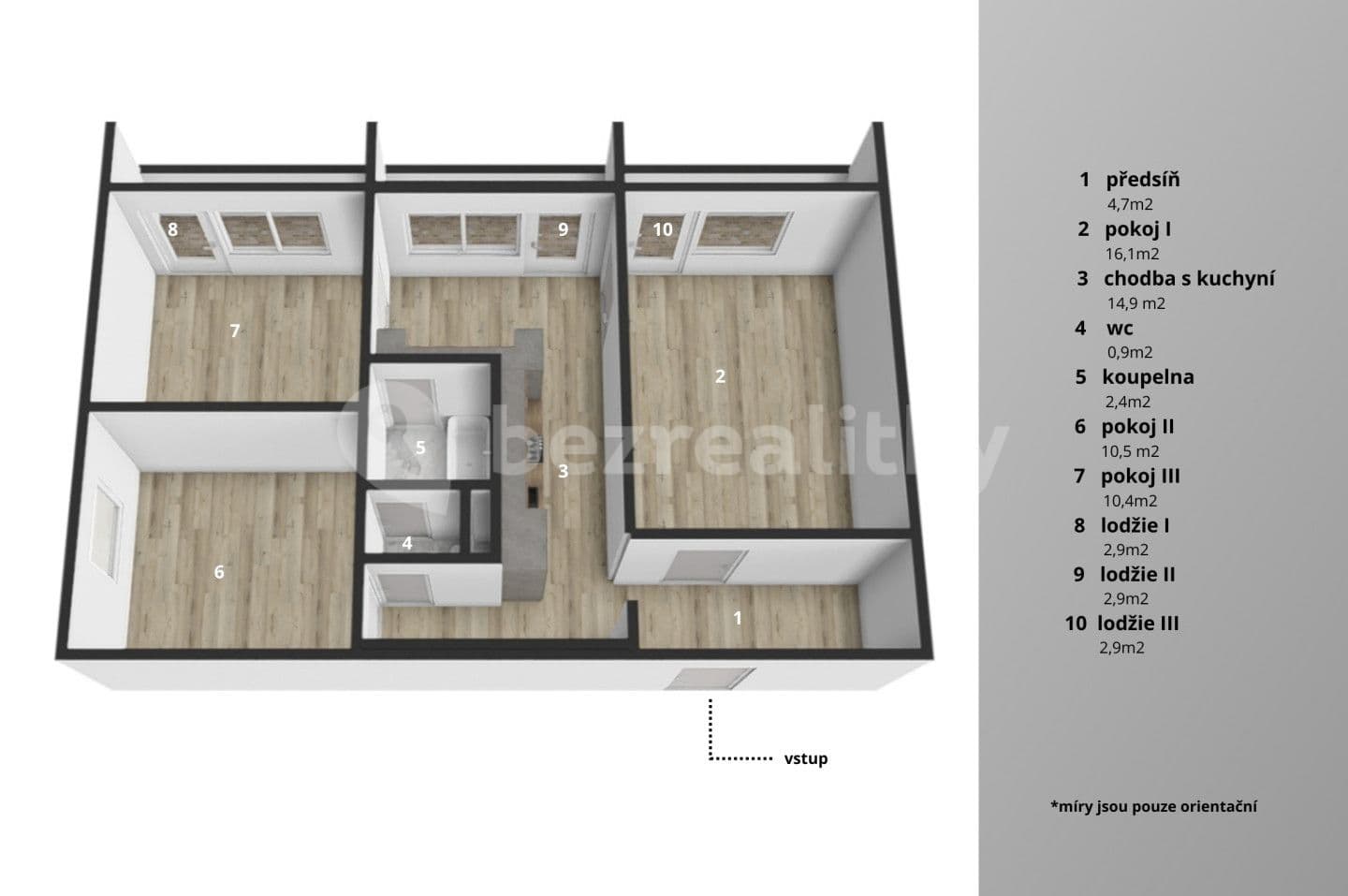 3 bedroom flat for sale, 63 m², Budovatelská, Klášterec nad Ohří, Ústecký Region