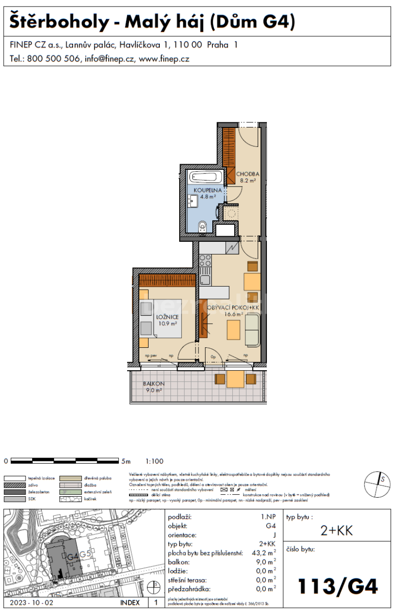 1 bedroom with open-plan kitchen flat for sale, 43 m², Honzíkova, Prague, Prague